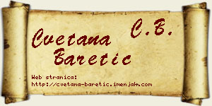 Cvetana Baretić vizit kartica
